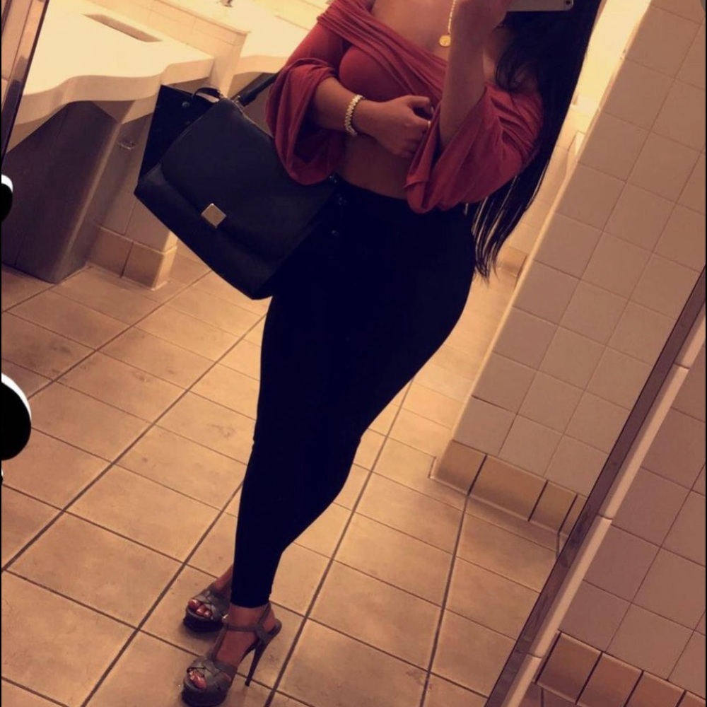 CÈLINE Black leather bag